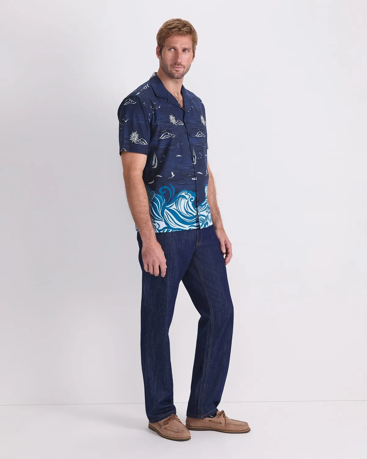 Sportscraft Neilson Resort camicia uomo stampa nautica
