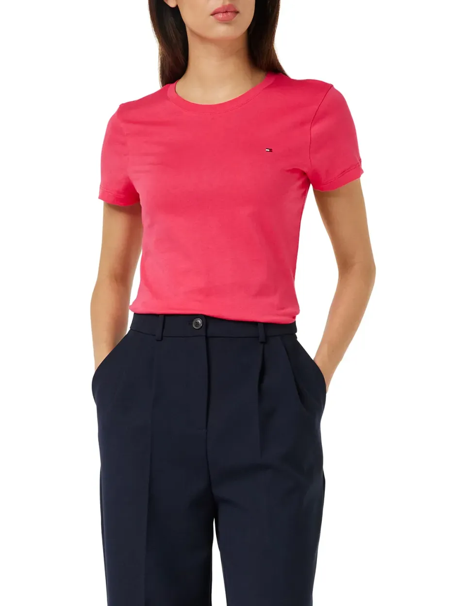 Tommy Hilfiger New Crew Neck Tee Slim t-shirt rosa XXL