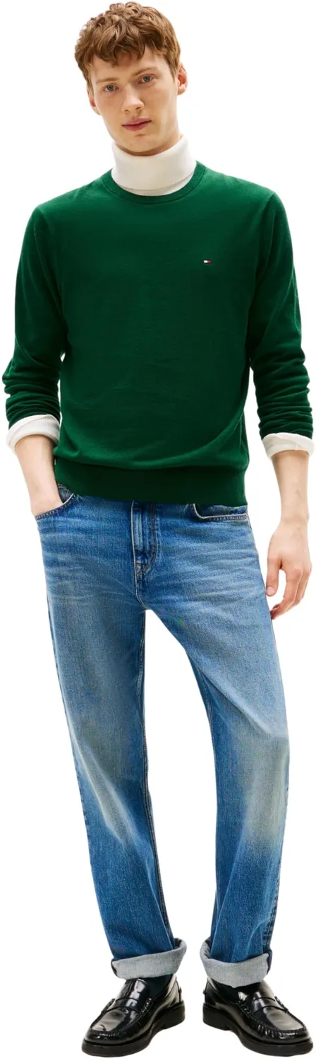 Tommy Hilfiger Essential Cotton Maglione Verde XXL