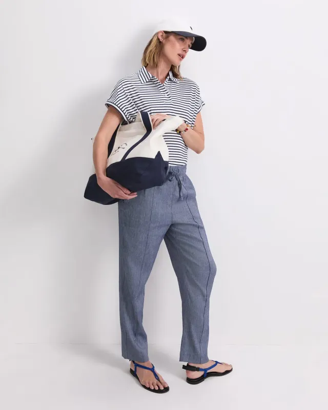 Sportscraft Rosa pantaloni lino affusolati