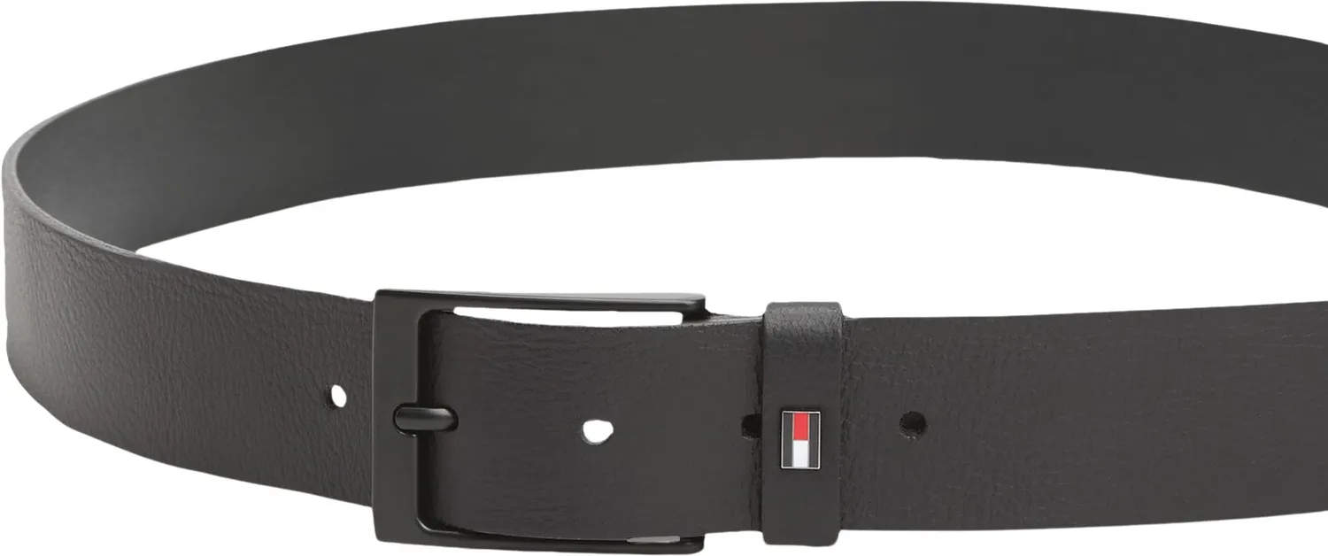Tommy Hilfiger Layton Cintura Pelle Uomo 110 Nera 3,5 cm