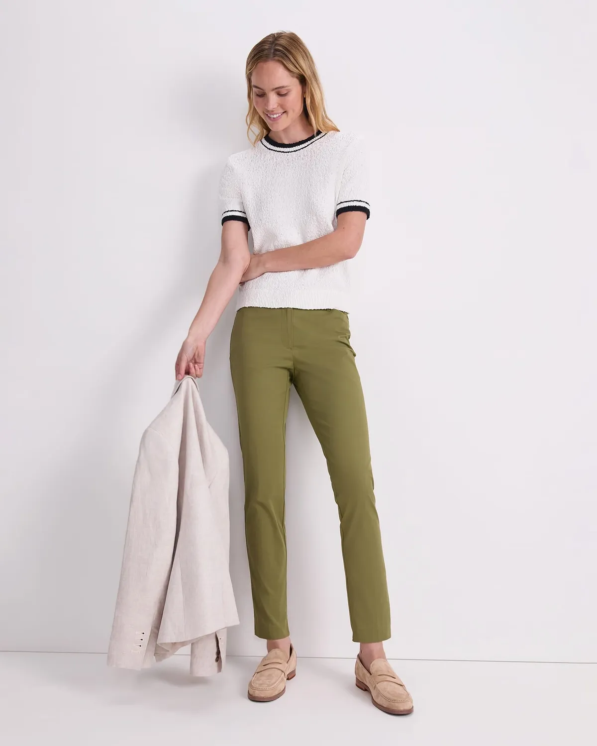 Sportscraft Cotton Crew Neck Knit maglione cotone donna