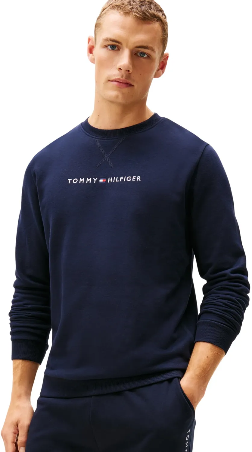 Tommy Track Top Felpa Girocollo Uomo Grigio Cotone