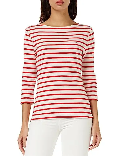 Tommy Hilfiger Slim Cody Rib Maglia Donna Bianco