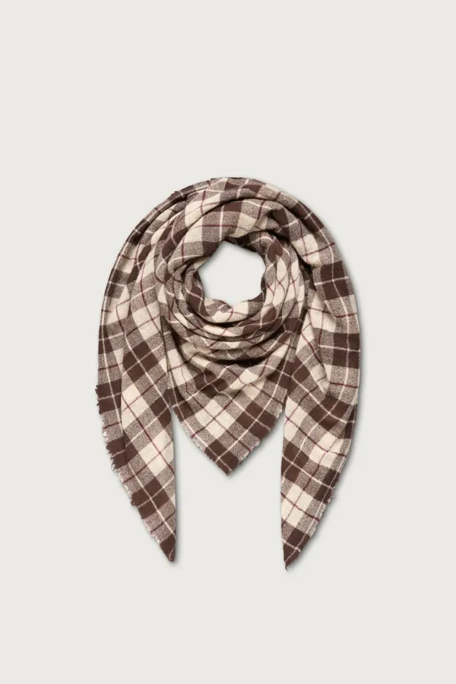 Massimo Alba Jessie sciarpa cashmere quadri brown
