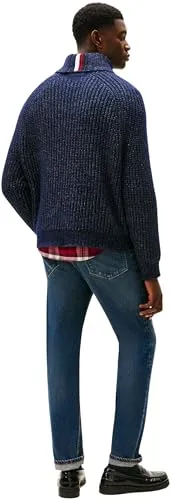 Tommy Hilfiger 2-Tone Chunky Rib MW0MW28110 pullover XXL collo alto