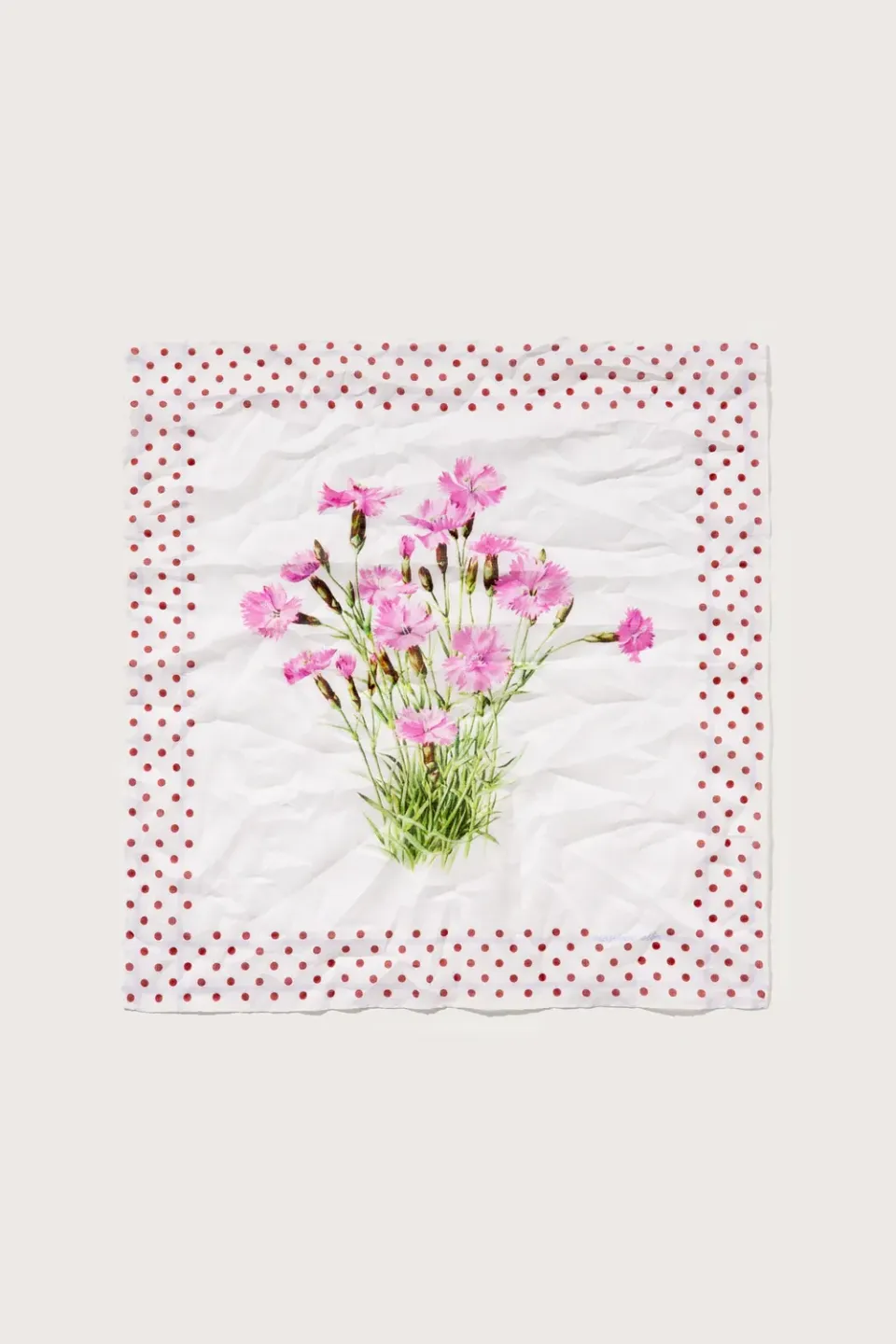 Massimo Alba Hanky1 fazzoletto stampato ciliegia 45x45