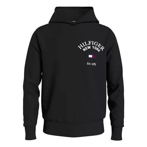 Tommy Hilfiger Arched Varsity MW0MW33641 felpa cappuccio uomo