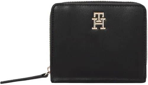 Tommy Hilfiger Logotape Piccolo portafoglio nero compatto