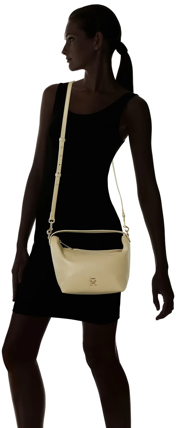 Tommy Hilfiger TH Casual Shoulder Bag borsa donna beige tracolla