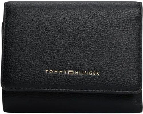 Tommy Hilfiger Flag Trifold Portafoglio Nero 12x9 cm