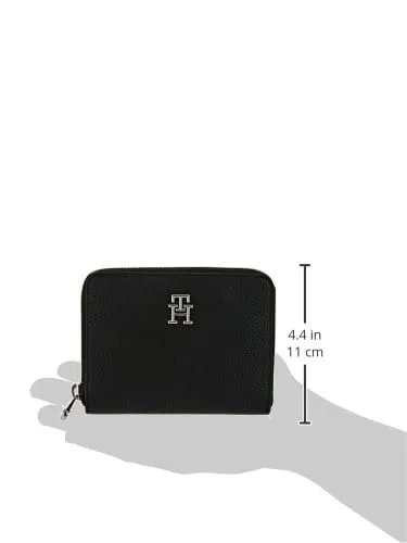 Tommy Hilfiger Emblem Portafoglio Donna Nero con Zip