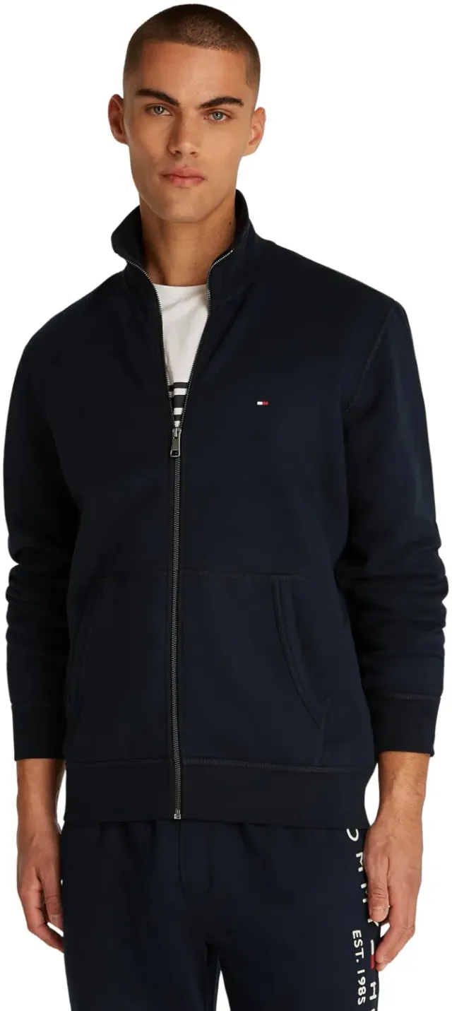 Tommy Hilfiger Essential Fleece felpa uomo zip collo alto