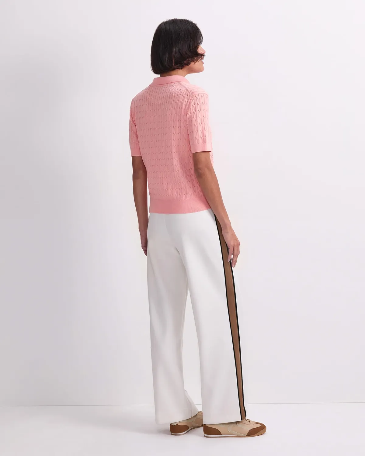 Sportscraft Chiffon Cotton Cable polo maglia donna cotone