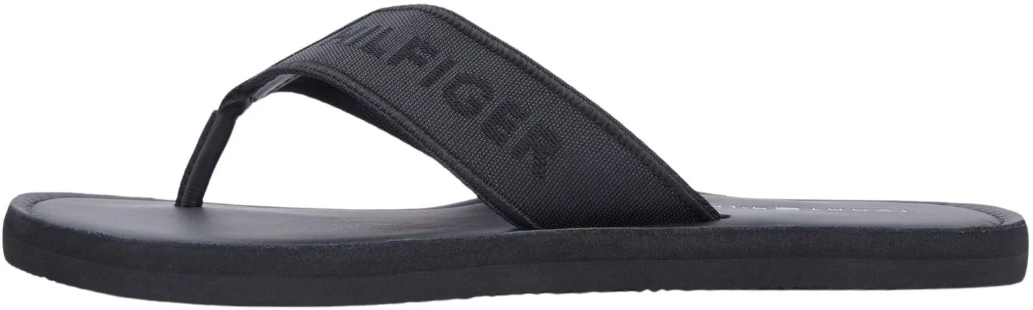 Tommy Hilfiger Leather Beach Sandal infradito uomo 44 nero