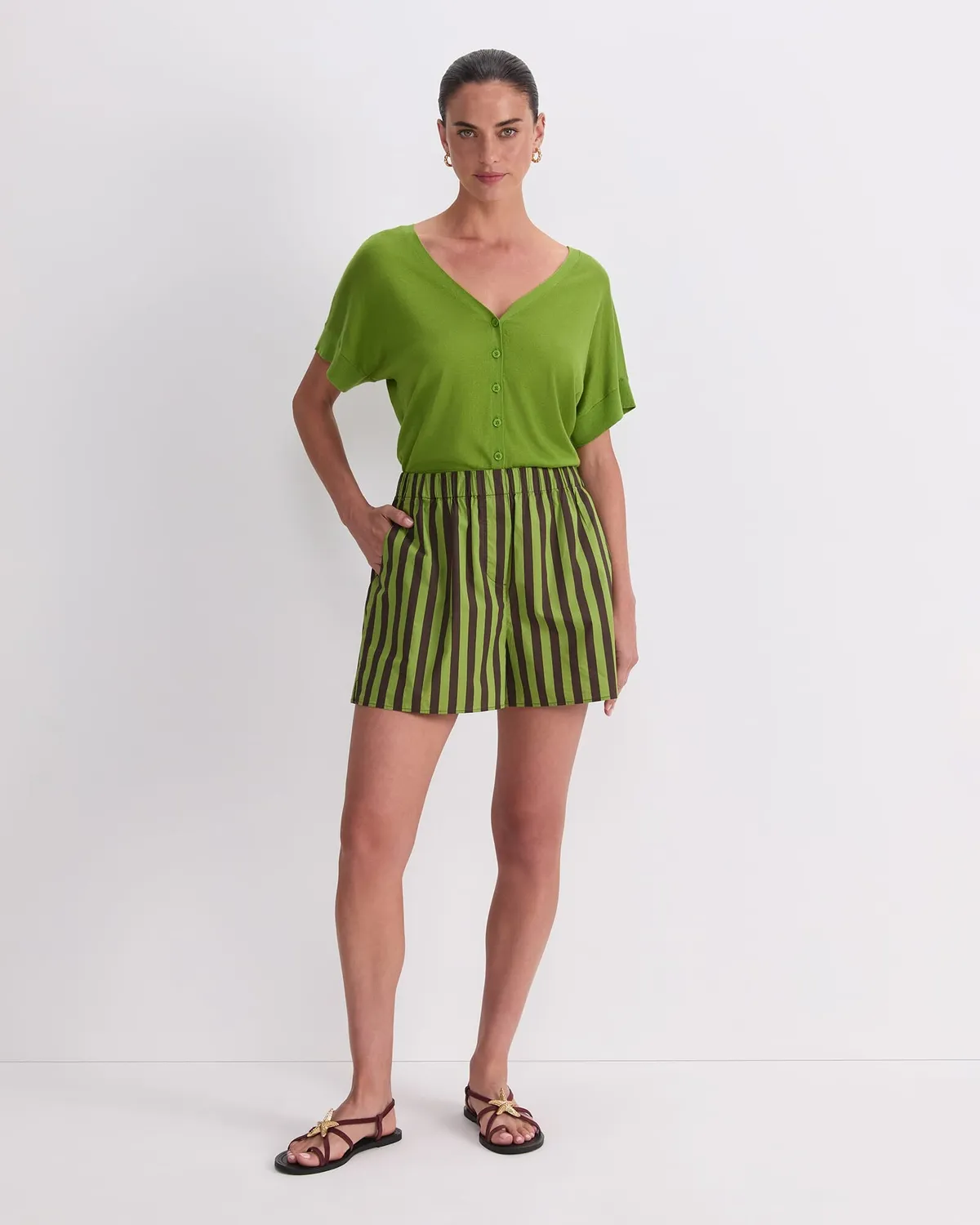 Sportscraft Tara Stripe shorts donna cotone