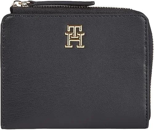 Tommy Hilfiger Slim portafoglio piccolo donna nero 13x10