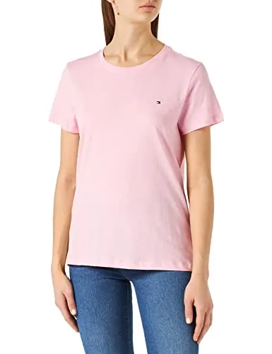 Tommy Hilfiger New Crew Neck Tee Slim t-shirt donna rosa 3XL