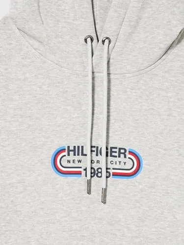 Tommy Hilfiger Track Graphic Hoody felpa con cappuccio grigia S