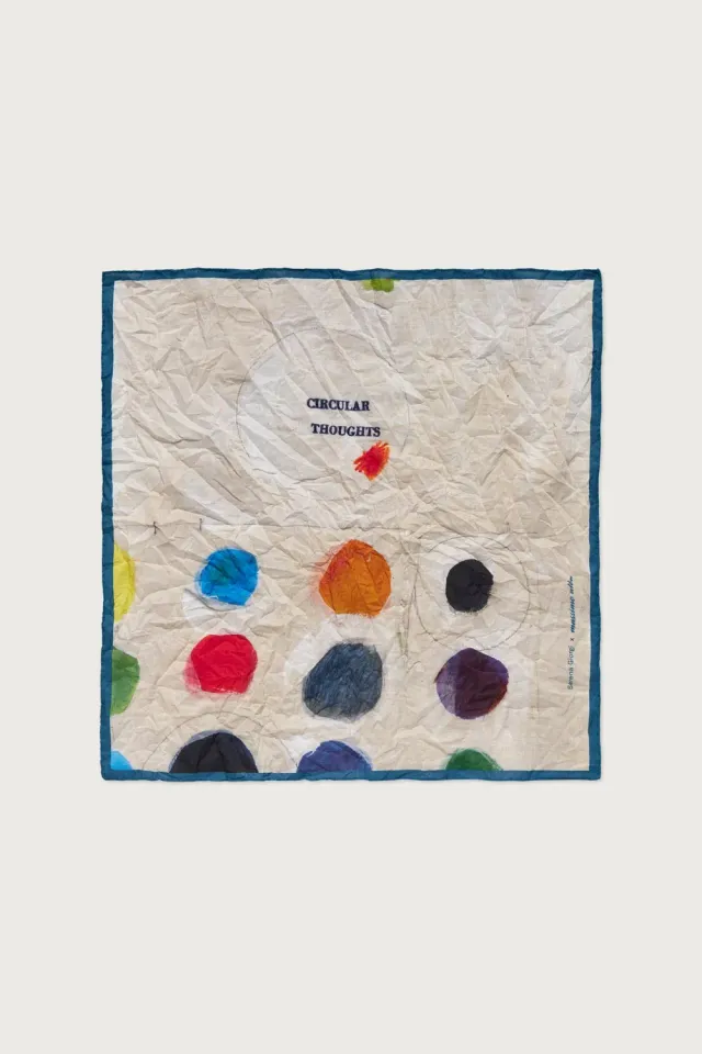 Massimo Alba Hanky1 fazzoletto cerulean geometrico