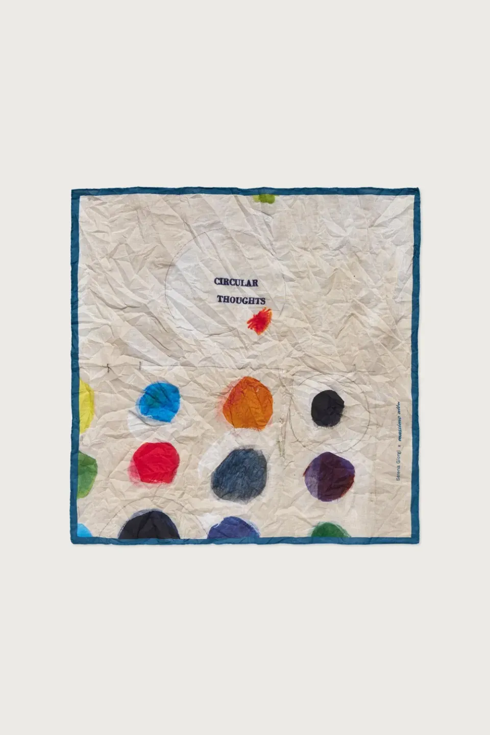 Massimo Alba Hanky1 fazzoletto cerulean geometrico