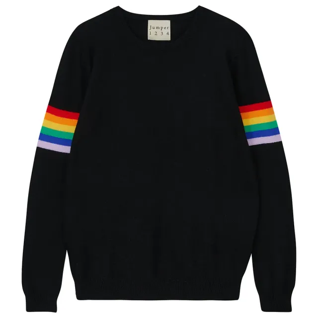 Jumper 1234 Rainbow Arms maglione cashmere nero