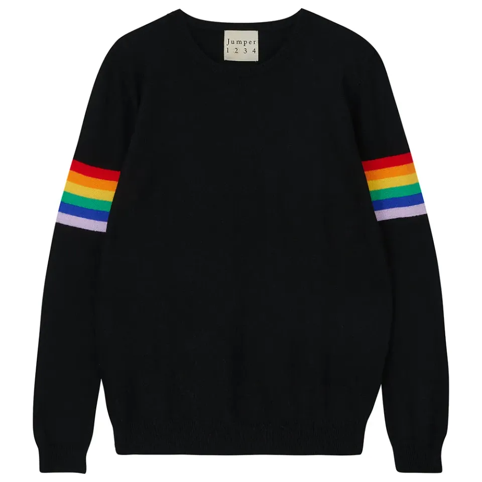 Jumper 1234 Rainbow Arms maglione cashmere nero