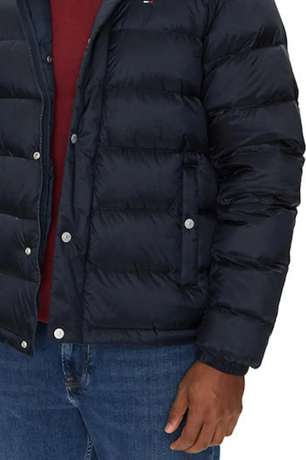 Tommy Hilfiger Mix Media Stand Collar giacca uomo M blu