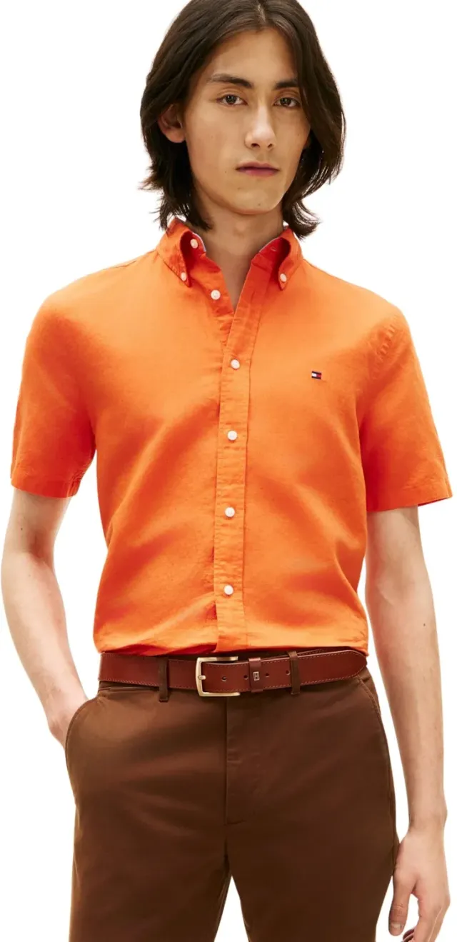 Tommy Hilfiger camicia uomo manica corta cotone