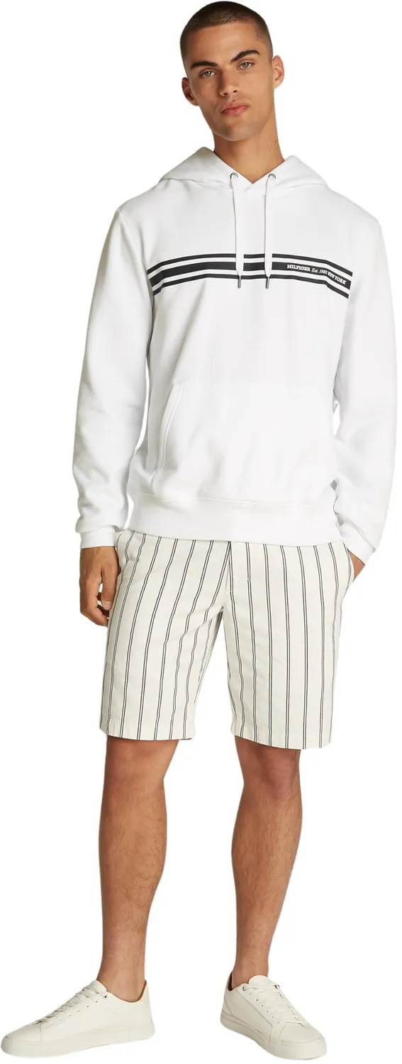 Tommy Hilfiger Central Chest Stripe felpa uomo nera