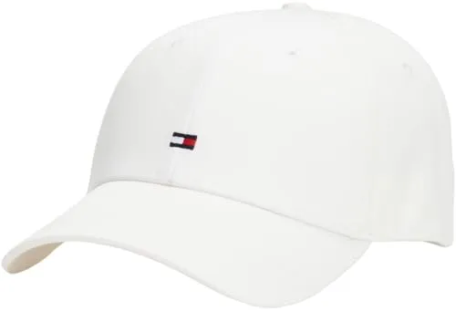 Tommy Hilfiger Essential Flag cappellino bianco in lino