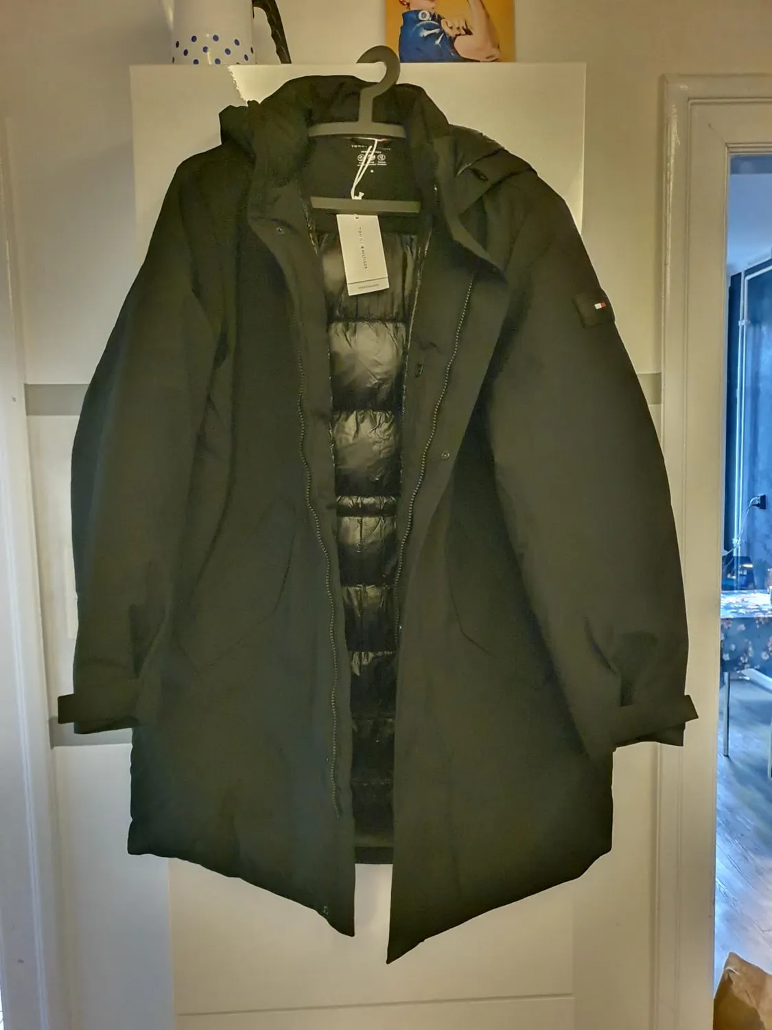 Tommy Hilfiger Tech MW0MW44989 parka uomo L imbottito nero