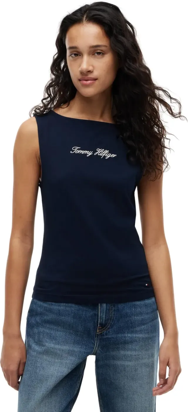 Tommy Hilfiger Classic Script WW0WW50947 maglietta donna M blu