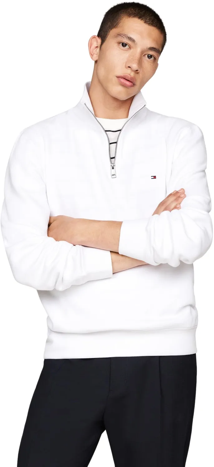 Tommy Hilfiger Essential Fleece MW0MW37233 Felpa Mezza Zip Uomo Pile