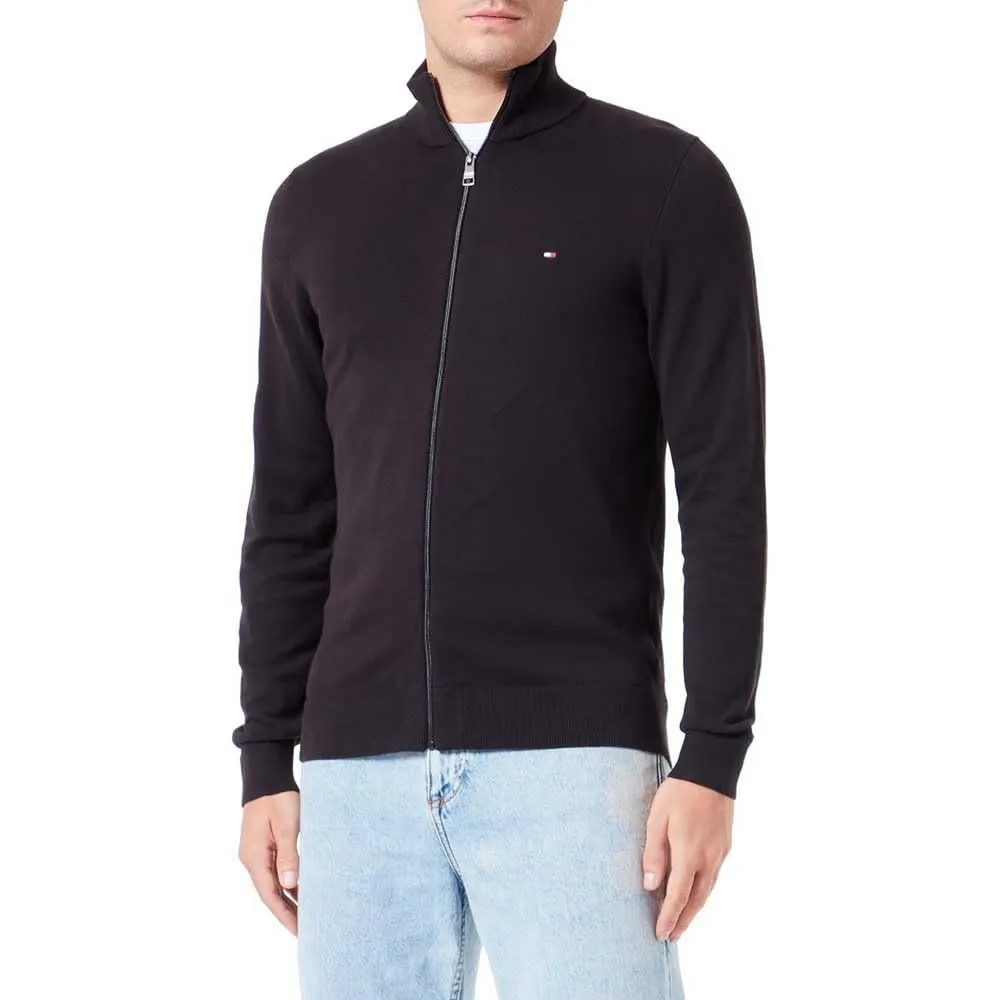 Tommy Hilfiger maglione uomo girocollo dark grey heather cotone