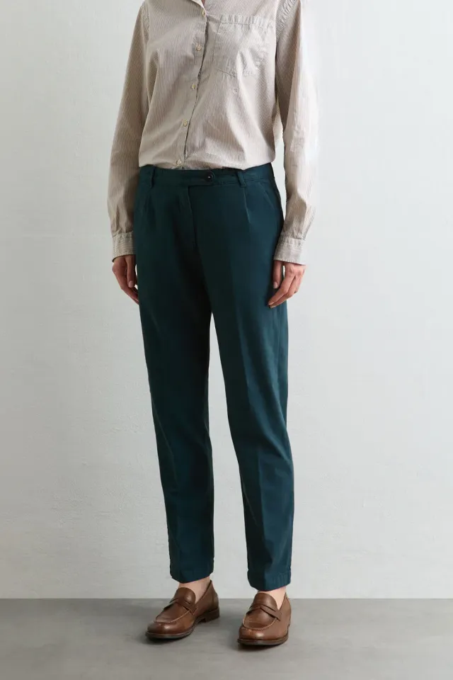 Massimo Alba Melu70 pantaloni gabardina steel blue
