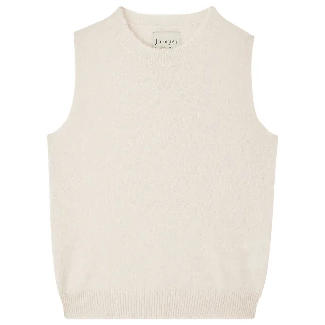 Jumper 1234 Cashmere Distressed Tank gilet pietra cashmere