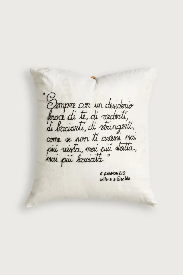 Massimo Alba Pillow cuscino bianco uni ricamabile