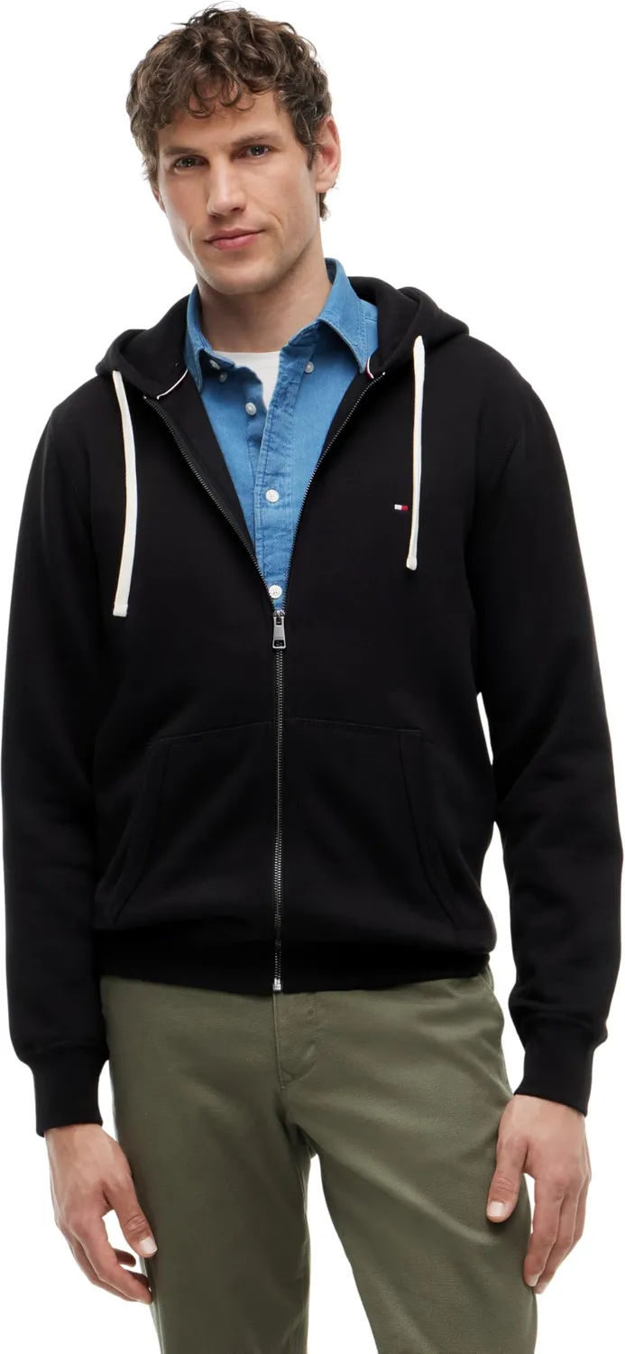 Tommy Hilfiger Essential Fleece MW0MW44931 felpa zip cappuccio pile