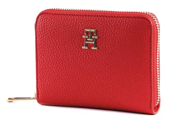 Tommy Hilfiger TH Emblem Medium portafoglio donna rosso