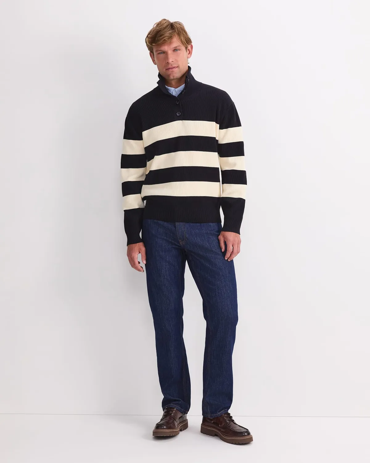 Sportscraft Nautical Stripe maglione righe uomo