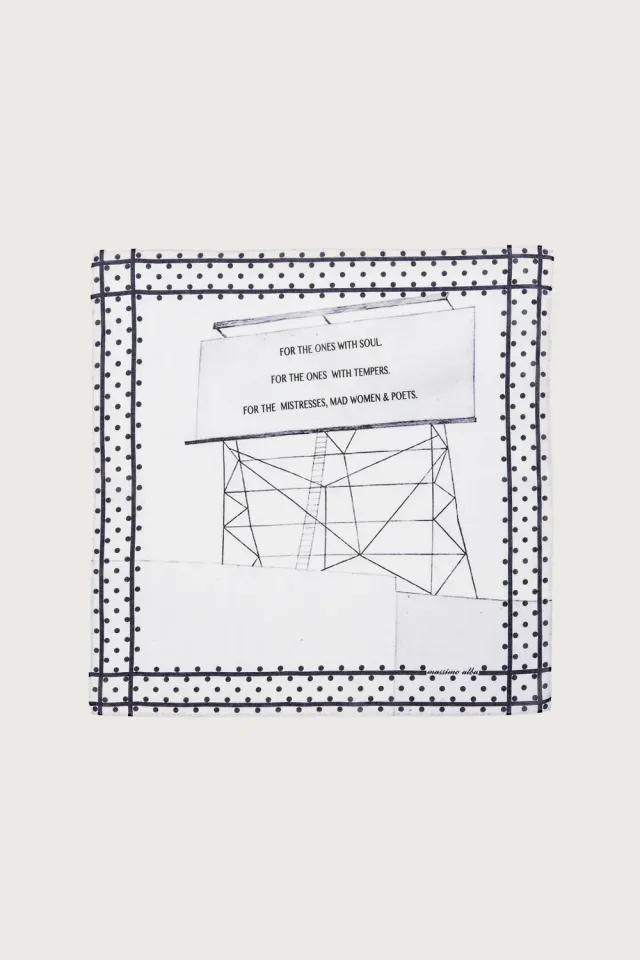 Massimo Alba Hanky1 fazzoletto Blu 45x45 scritta
