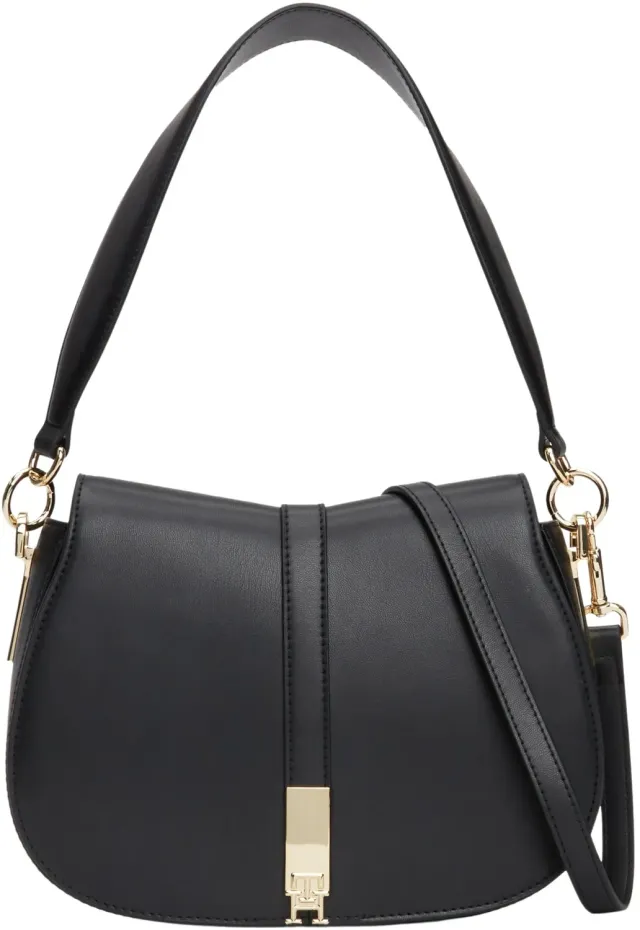 Tommy Hilfiger Heritage Saddle Bag borsa donna nero tracolla