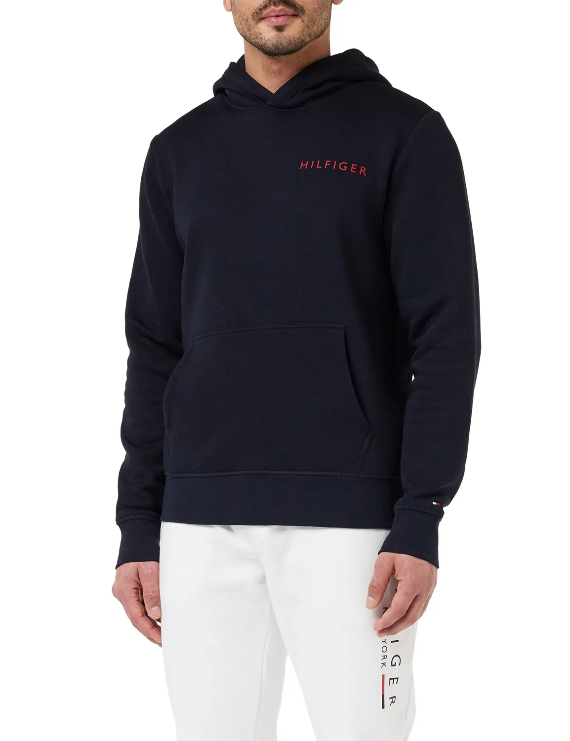 Tommy Hilfiger Pop Color MW0MW32415 felpa uomo blu cappuccio