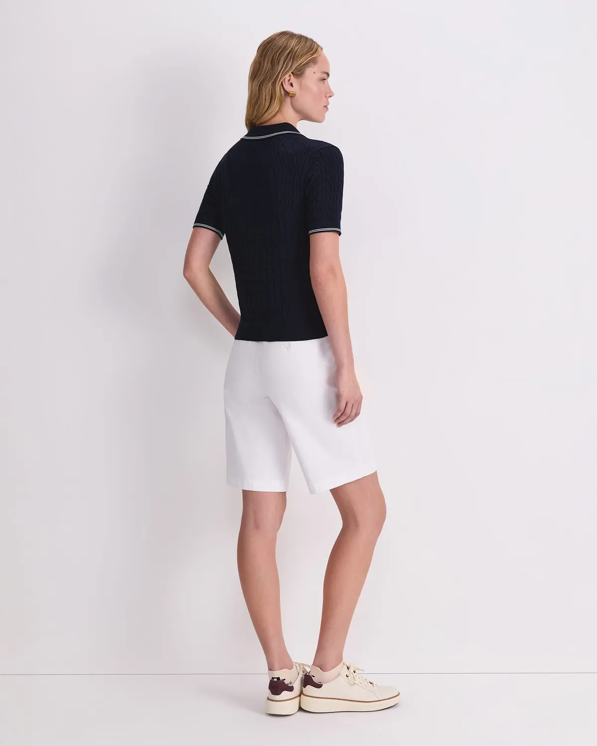 Sportscraft Chiffon polo donna cotone trecce manica corta
