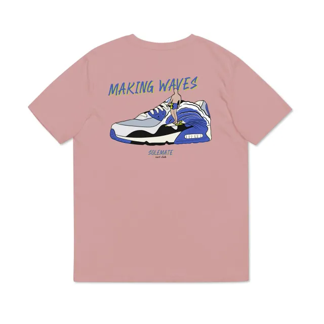 Solemate Sapphire Wave t-shirt panna cotone organico