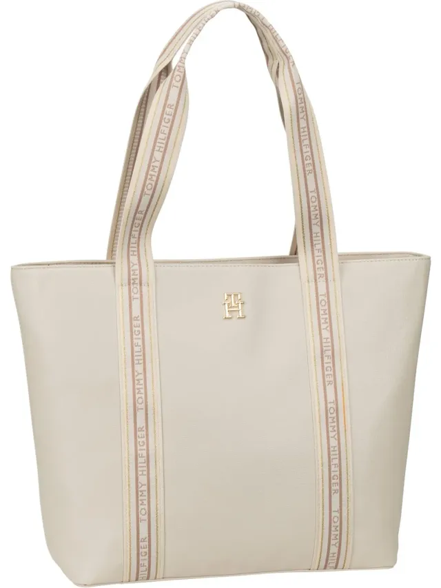 Tommy Life Shopper tote donna avorio con zip