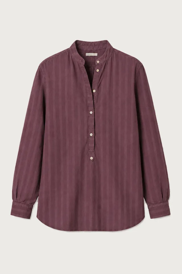 Massimo Alba Leontine camicia donna rosa righe madreperla