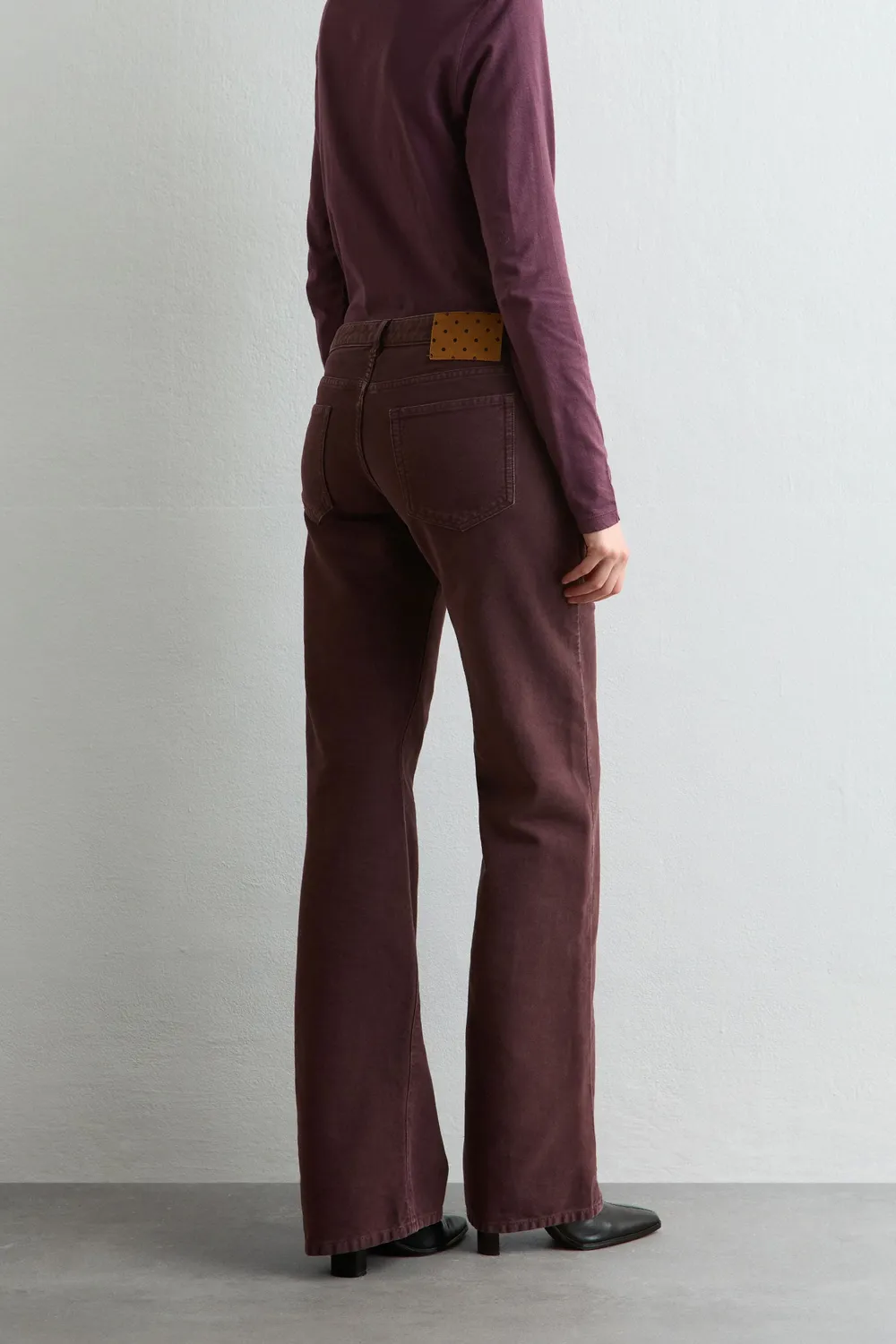 Massimo Alba Flare pantaloni donna rose brown cotone