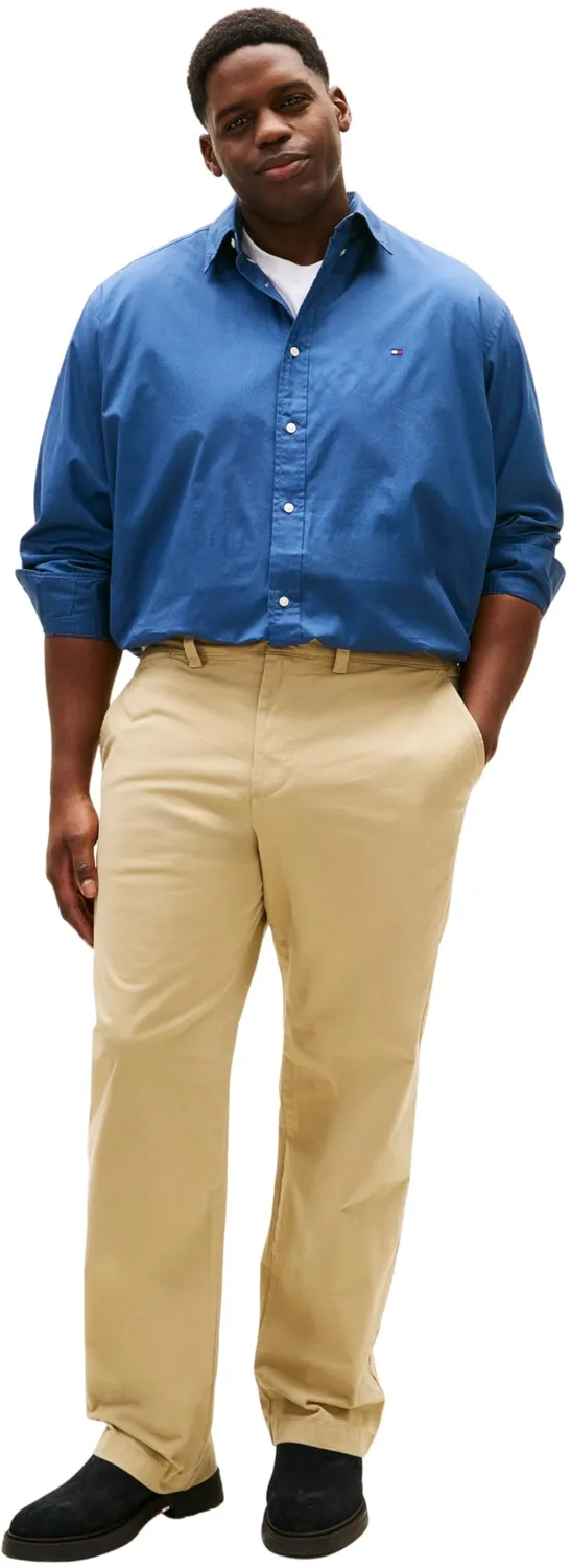 Tommy Hilfiger Flex Poplin Solid camicia uomo 3XL Plus